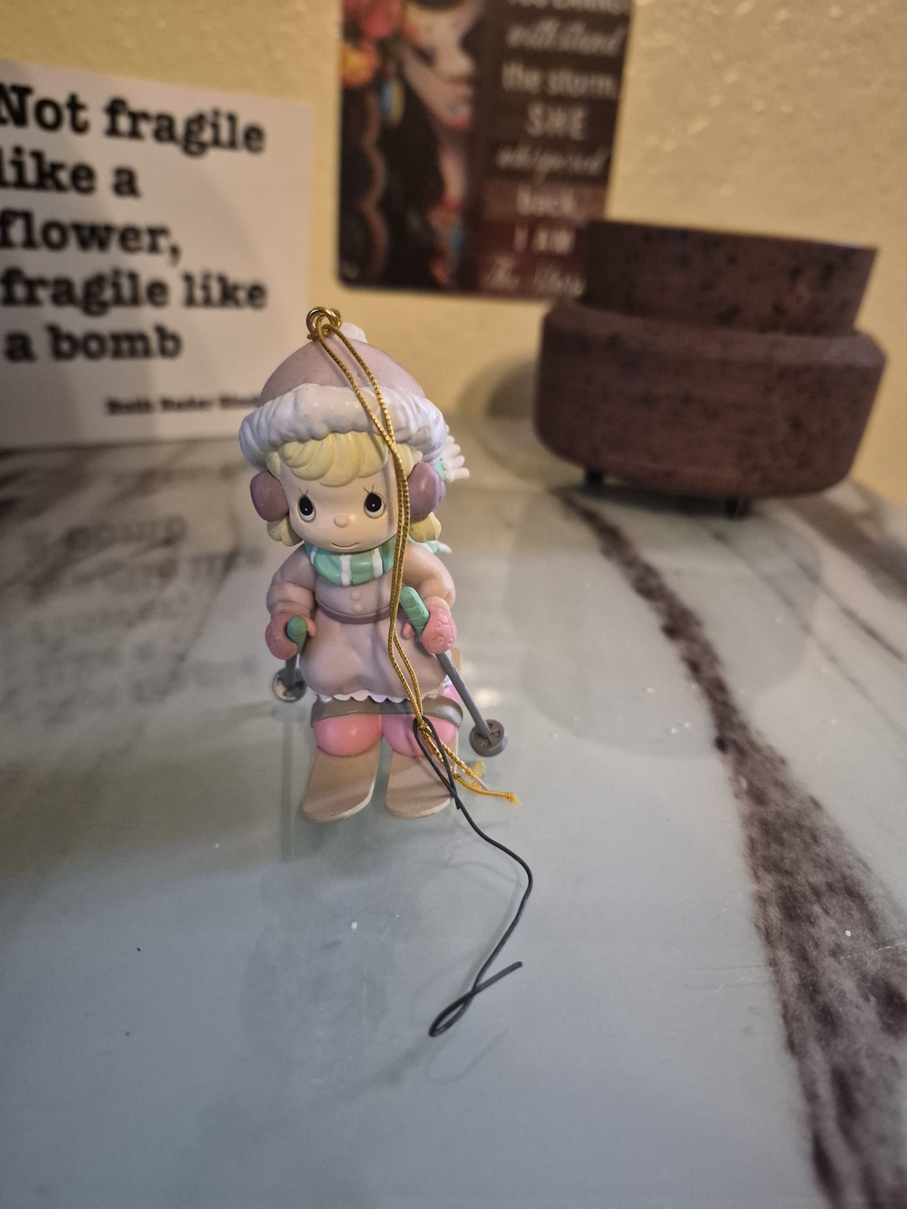 Precious Moments Girl Skiing Ornament